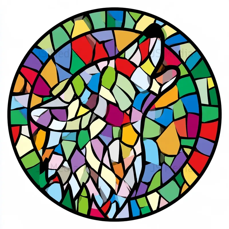 Stained Glass Window Mosaic Icons