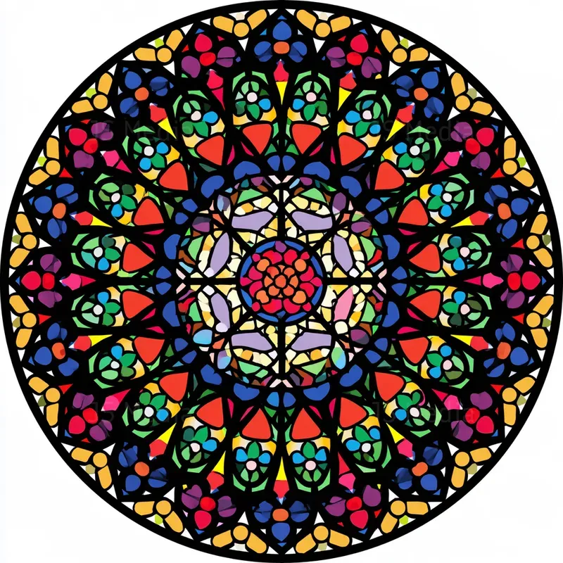 Stained Glass Window Mosaic Icons