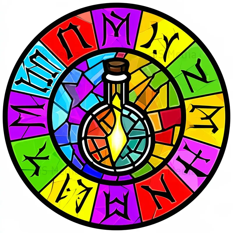 Stained Glass Window Mosaic Icons