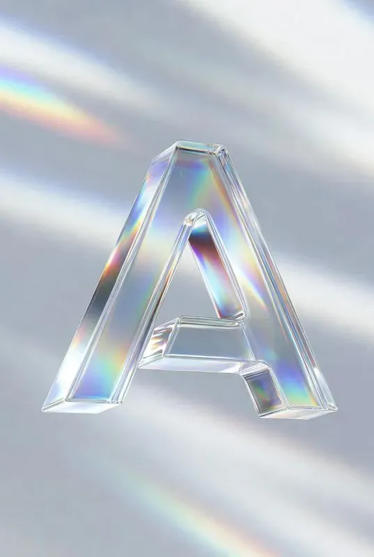 Holographic Glass Logos 8K