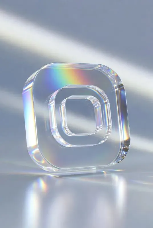 Holographic Glass Logos 8K