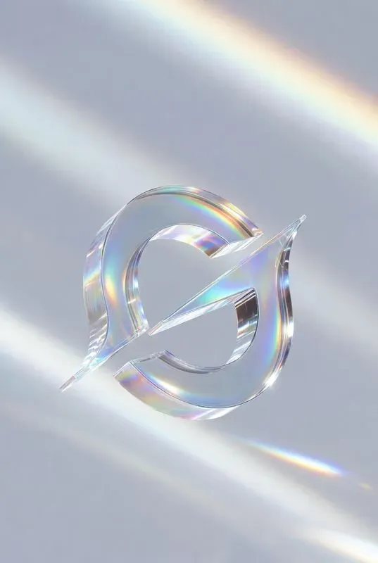 Holographic Glass Logos 8K