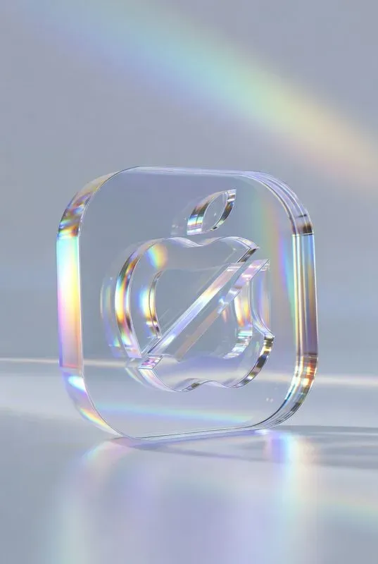 Holographic Glass Logos 8K