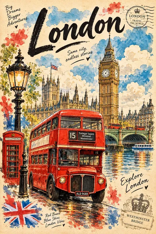 London Landmark Art Posters