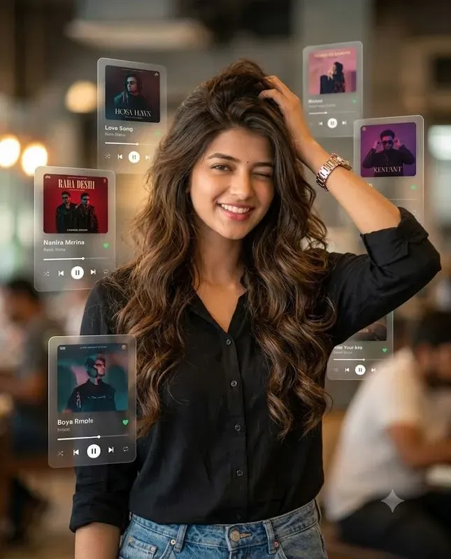 Music Player Card Portraits