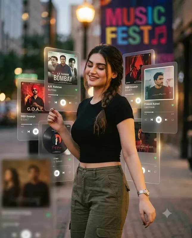 Music Player Card Portraits