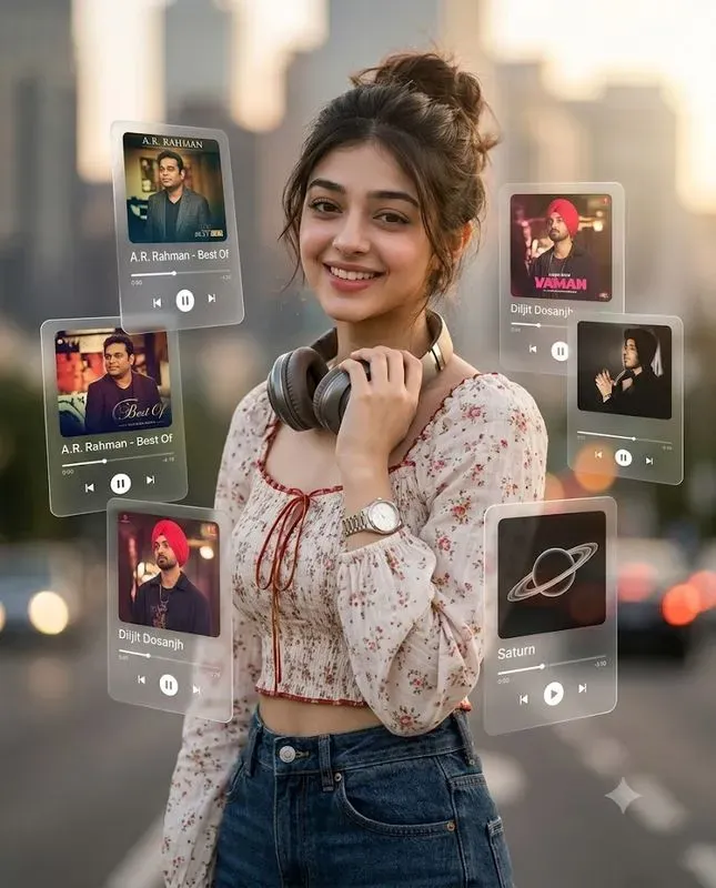 Music Player Card Portraits