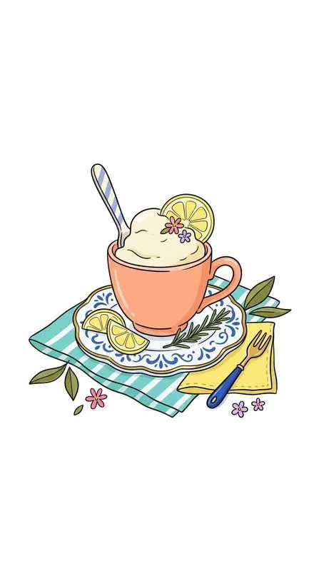 Stylized Doodle Riviera Cafe Food Icons