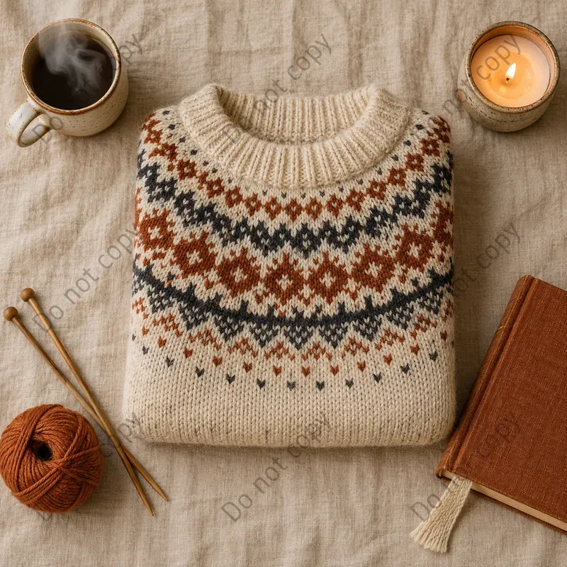 Knitted Sweater Pattern Flat Lays