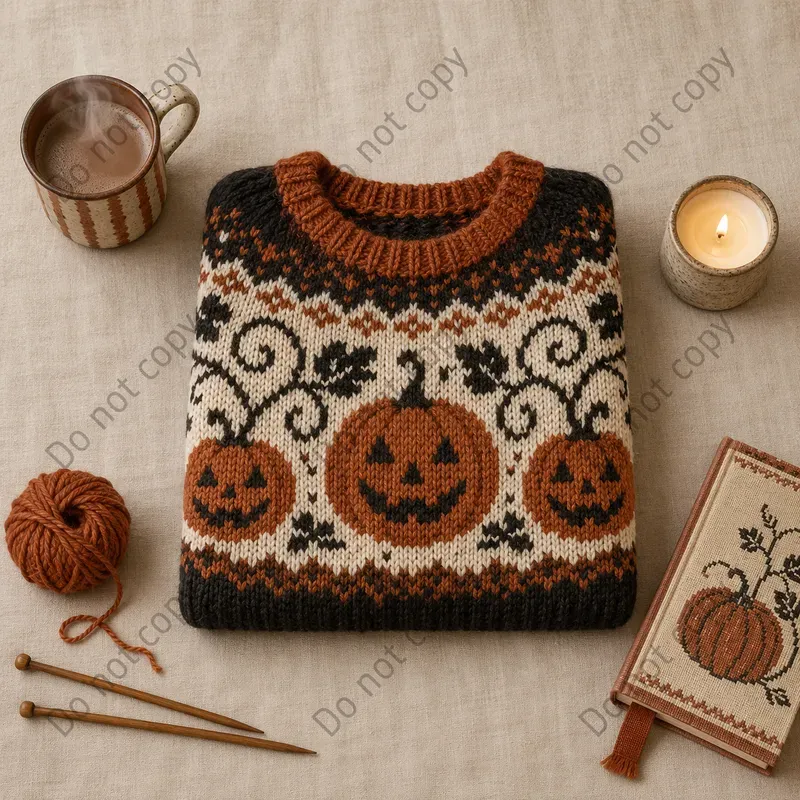 Knitted Sweater Pattern Flat Lays