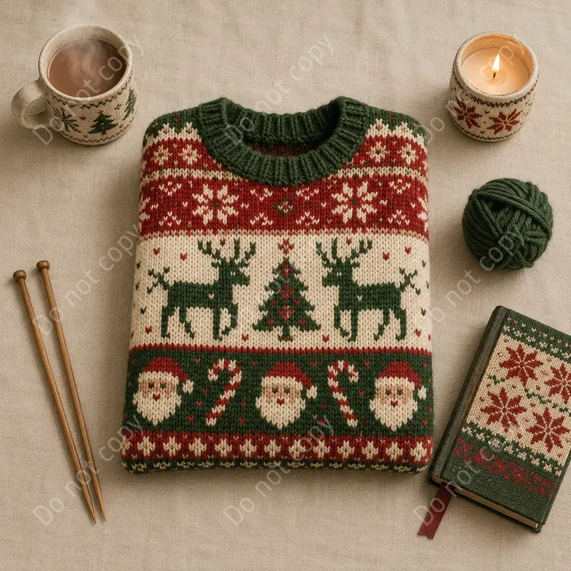 Knitted Sweater Pattern Flat Lays