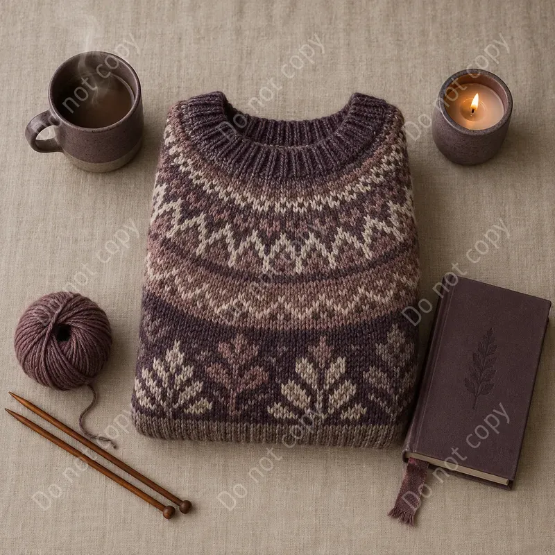 Knitted Sweater Pattern Flat Lays