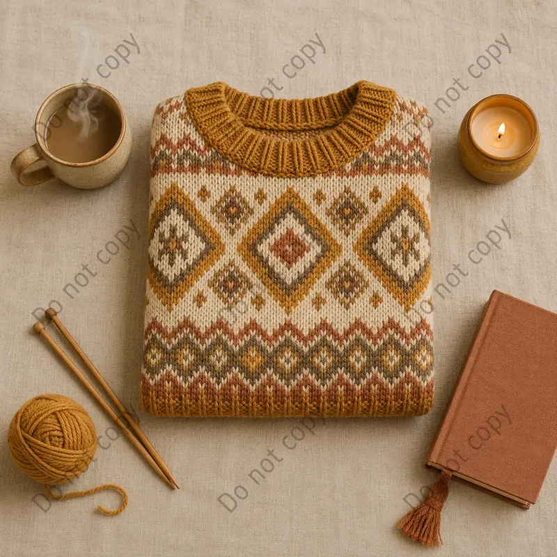 Knitted Sweater Pattern Flat Lays