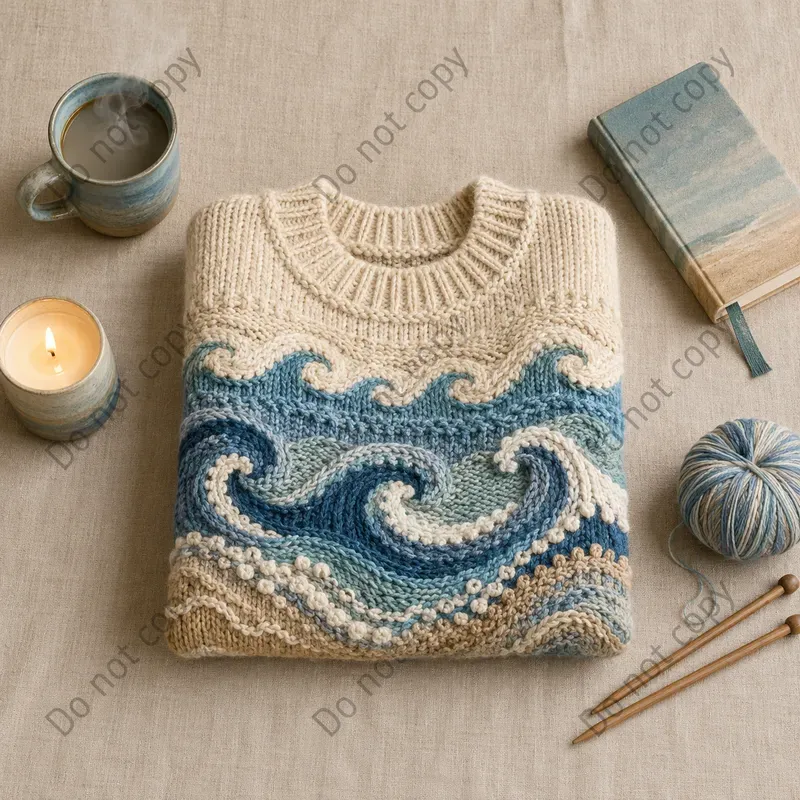 Knitted Sweater Pattern Flat Lays