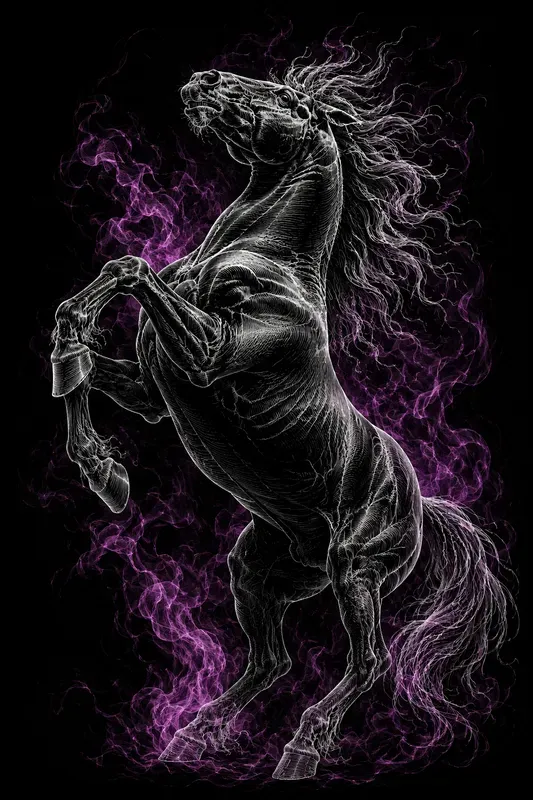 Dark Etching Animal Motion Art Pods