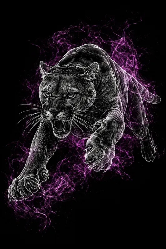 Dark Etching Animal Motion Art Pods
