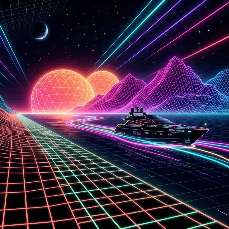 80s Synthwave Retro Outrun Art Templates