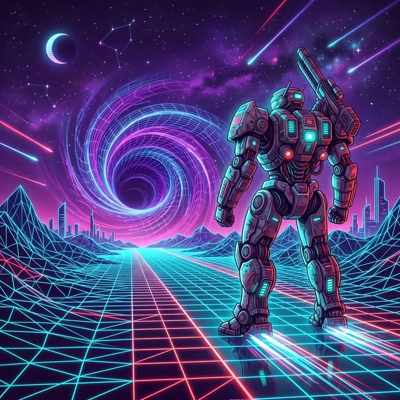 80s Synthwave Retro Outrun Art Templates