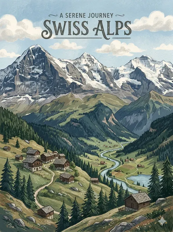 Handdrawn Painterly Travel Posters