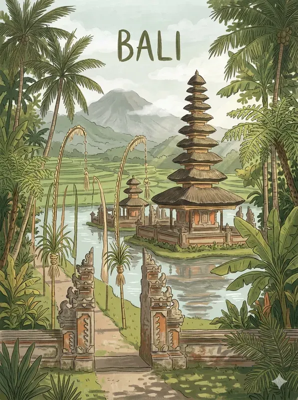 Handdrawn Painterly Travel Posters
