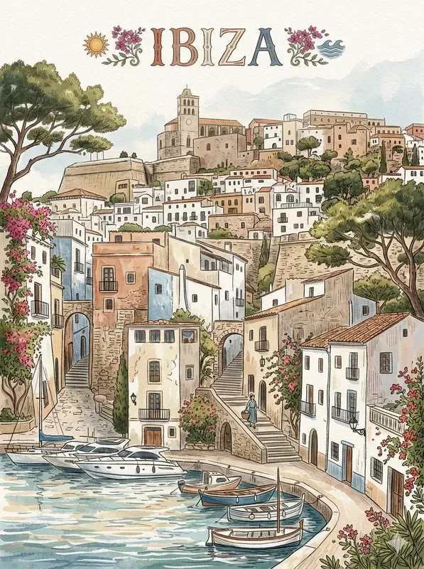 Handdrawn Painterly Travel Posters