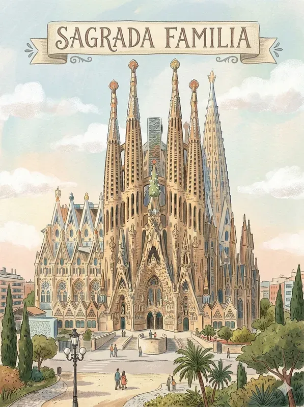 Handdrawn Painterly Travel Posters