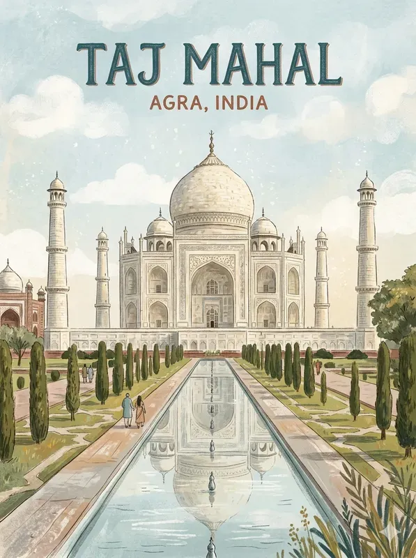 Handdrawn Painterly Travel Posters