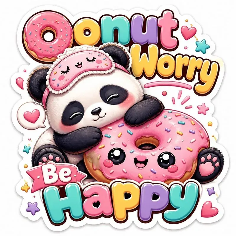 Cute Kawaii Animal Sticker Tshirt Art