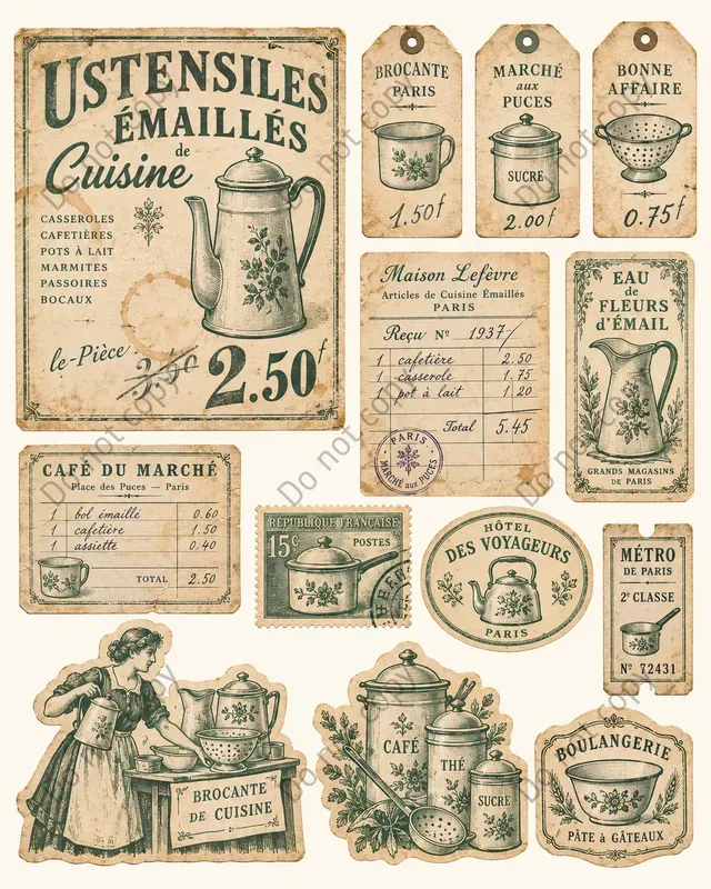 French Flea Market Ephemera