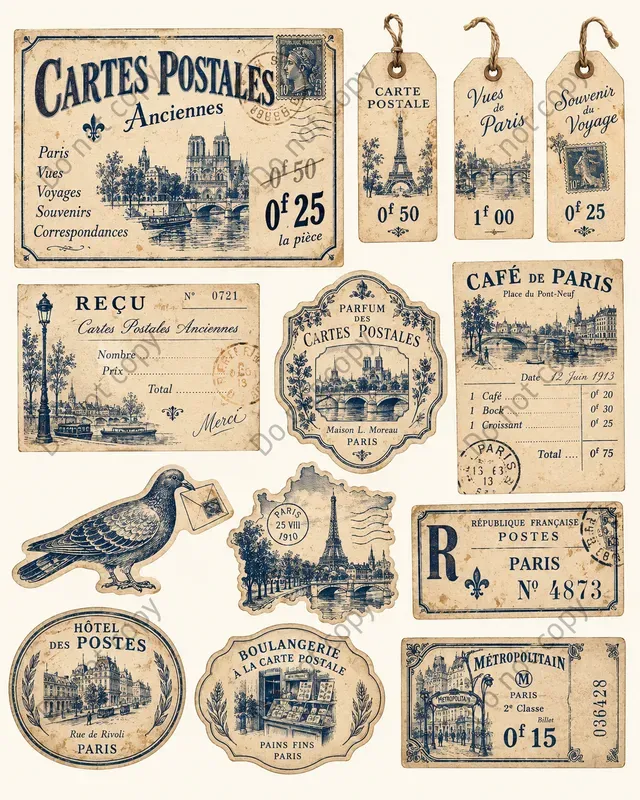 French Flea Market Ephemera