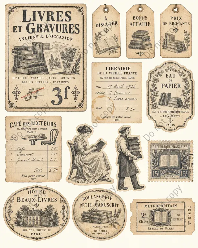 French Flea Market Ephemera