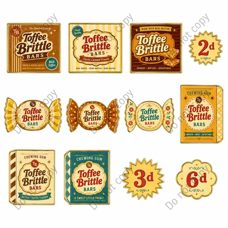 Candy Wrapper Cutout Sheets