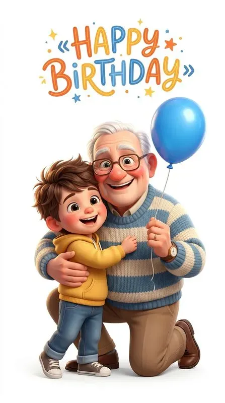 Cute 3D Birthday Illustration Cards