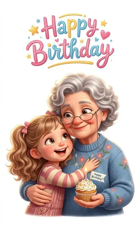 Cute 3D Birthday Illustration Cards