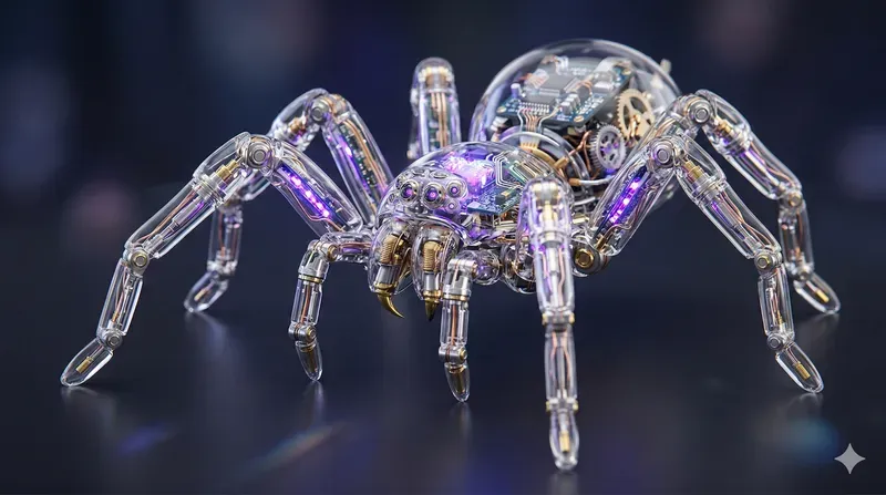Futuristic Glass Tech Object Art