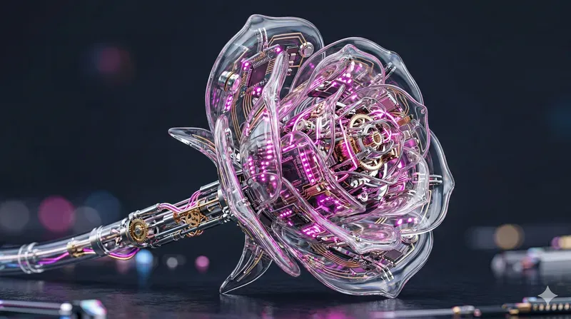 Futuristic Glass Tech Object Art