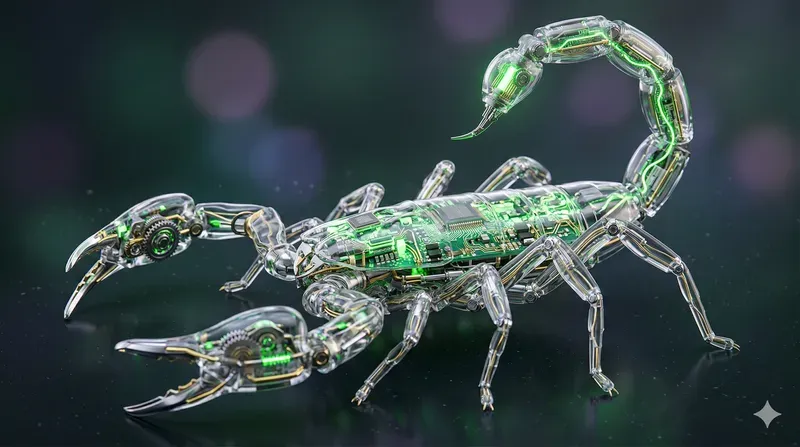 Futuristic Glass Tech Object Art