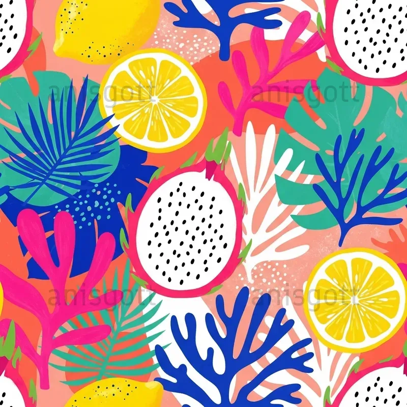 Bold Tropical Cutout Seamless Patterns