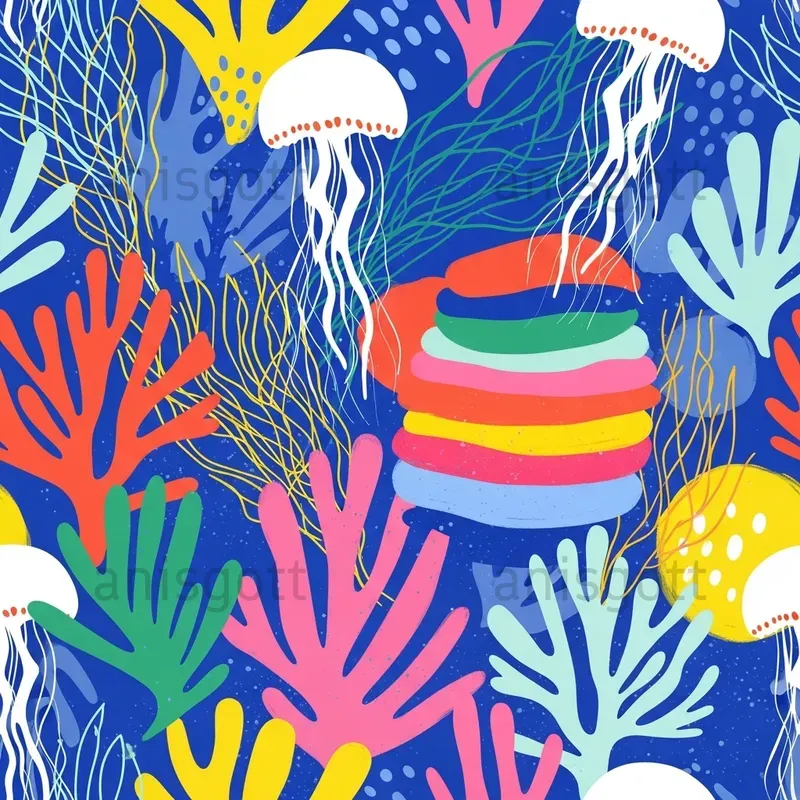 Bold Tropical Cutout Seamless Patterns