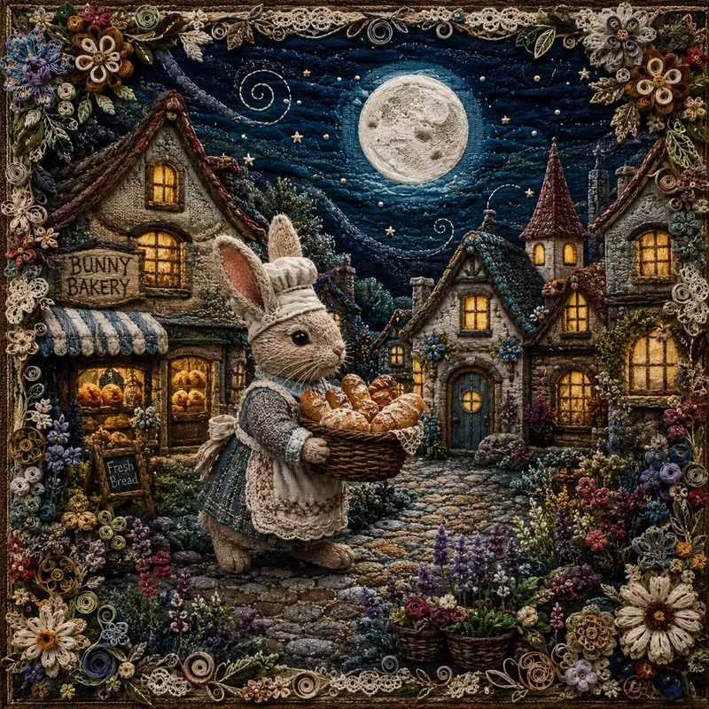 Rustic Textile Folk Art Scene Kits