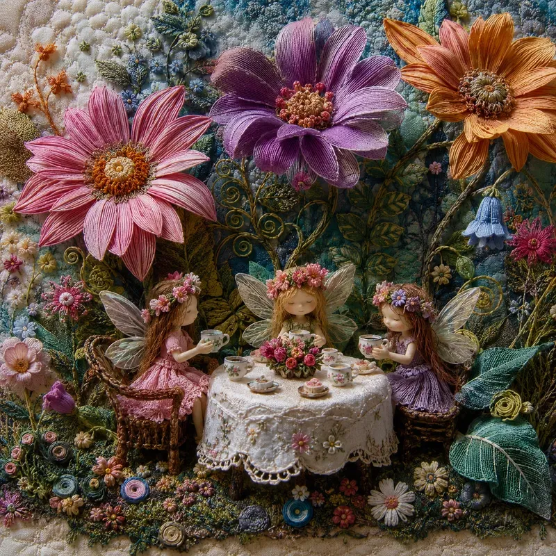 Rustic Textile Folk Art Scene Kits
