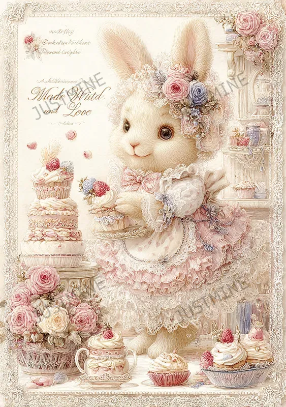 Romantic Pink Bakery Greeting Cards