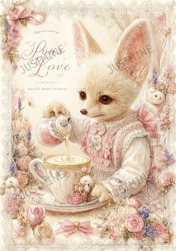 Romantic Pink Bakery Greeting Cards