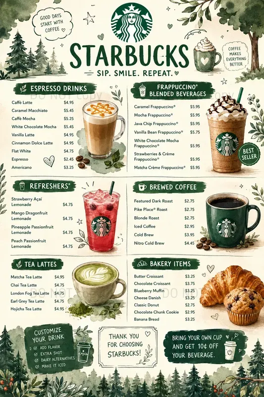 Cute Product Menu Boards