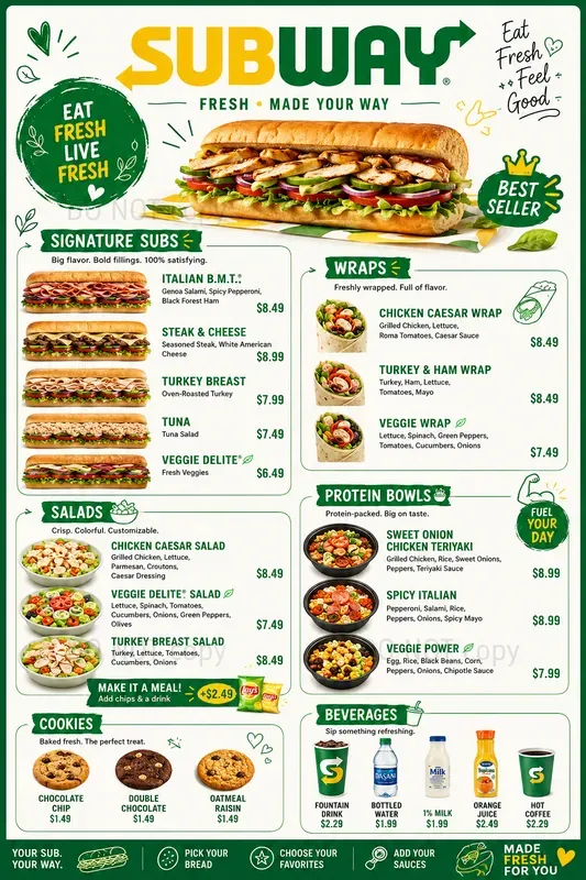 Cute Product Menu Boards