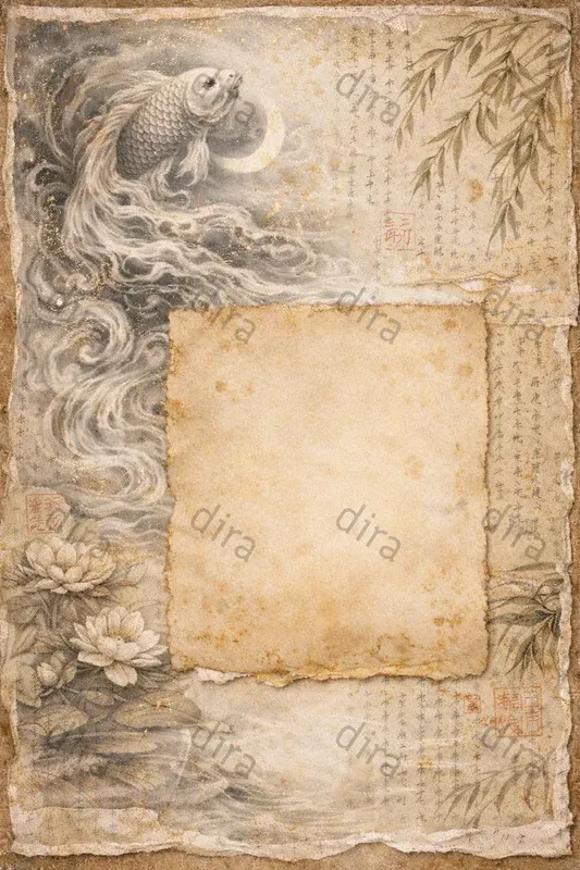 Mystical Animals In Chinese Ink Pages
