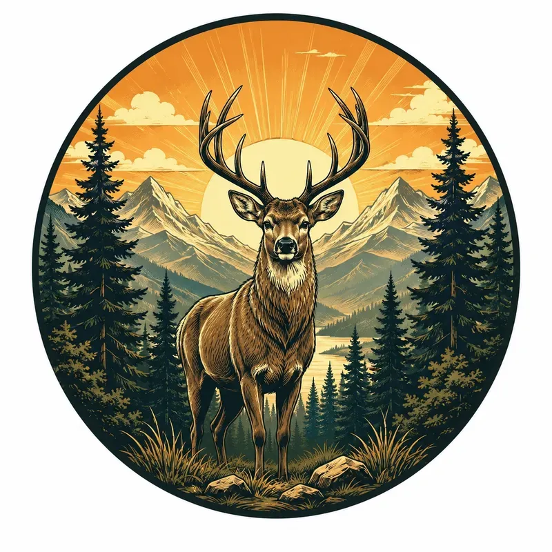 Vintage Outdoor Badge Tshirt Prints