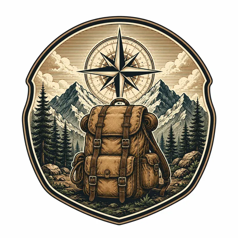 Vintage Outdoor Badge Tshirt Prints