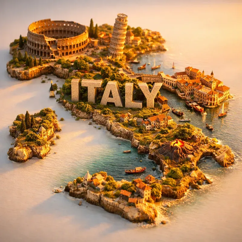 Miniature Country Map Dioramas