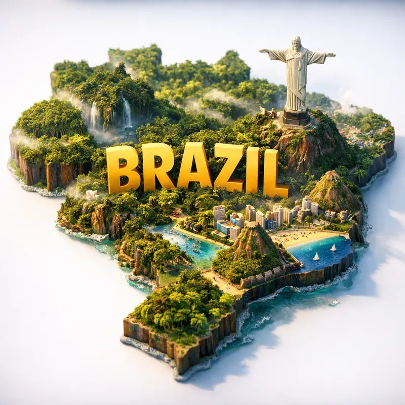 Miniature Country Map Dioramas